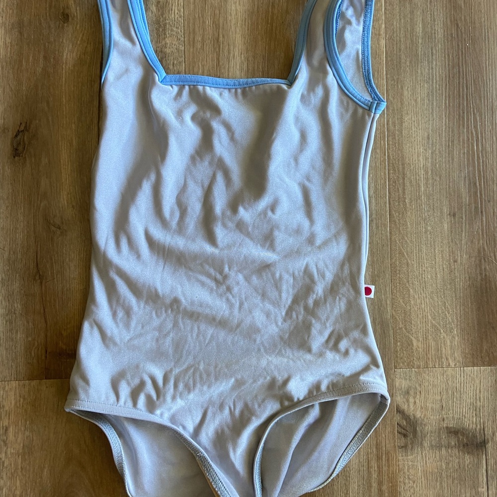 Grey and Blue yumiko leotard